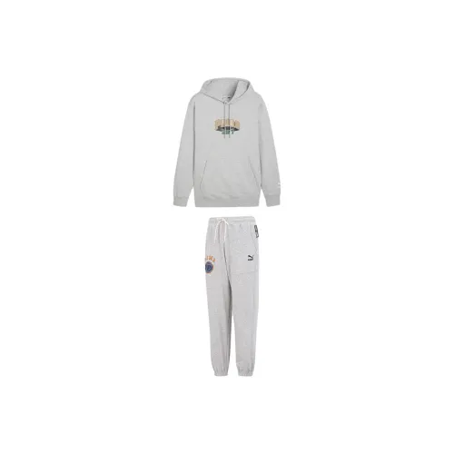 PUMA Clothing Комплекты Серый Топ + Серый Низ Мужские Спортивные Костюмы с Толстовкой