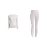 Женский комплект, теплый, белый, из баранины