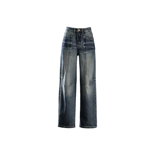 NINIUWOKU Blue Women's Jeans NINIUWOKU Синий Женские Джинсы