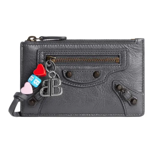 Balenciaga Le City Arena Storico Овечья шкура Держатель для карт Женские Серый