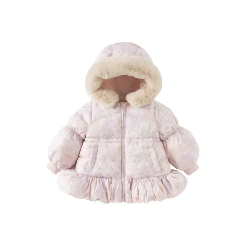 DAVE BELLA Цветочный принт [Центральная часть с флисовой подкладкой съемные гирлянды из блесток] KIDS Пуховые куртки