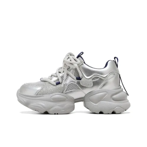 ST SAT Легкий Низкий Топ Толстая Подошва Кроссовки 5,5 см Женские