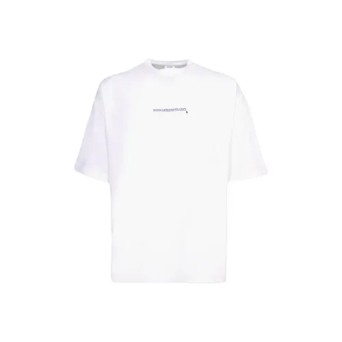 Vetements Белая Мужская T-Рубашка