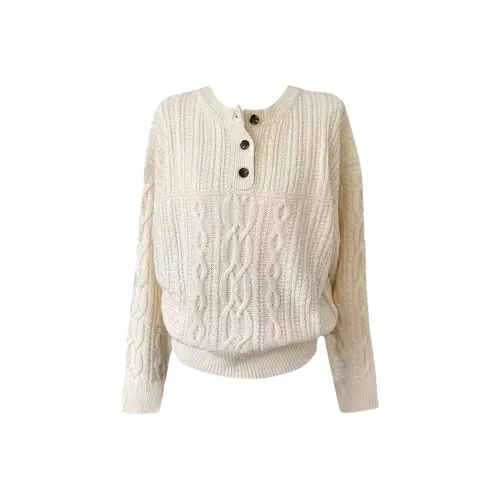 GRAYISMOON Экрю Женская Трикотажная