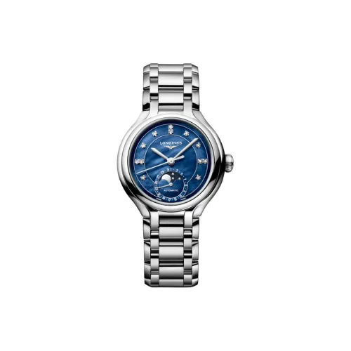 LONGINES Elegant Collection Автоматический Механический Механизм Женские Часы Часы 34 мм Синий Циферблат