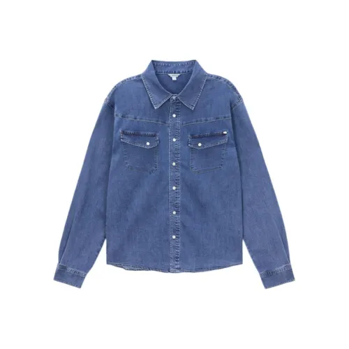 GUESS Мужские рубашки светло-синие