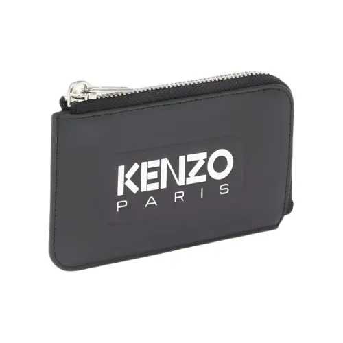 KENZO Держатель для карт из коровьей кожи Мужской Черный