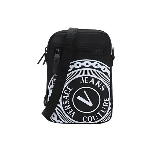 VERSACE JEANS COUTURE Чехол для телефона Сумка через плечо Мужской Черный