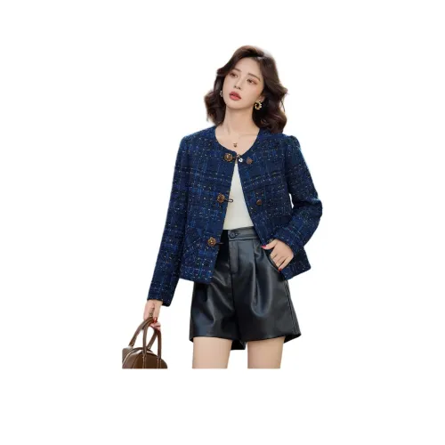 Fele.d Темно-синий женский короткий пальто