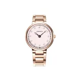 Розовый корпус, розовый циферблат, розовый стальной браслет