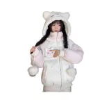 Розовый котенок, крючок и петля, с капюшоном