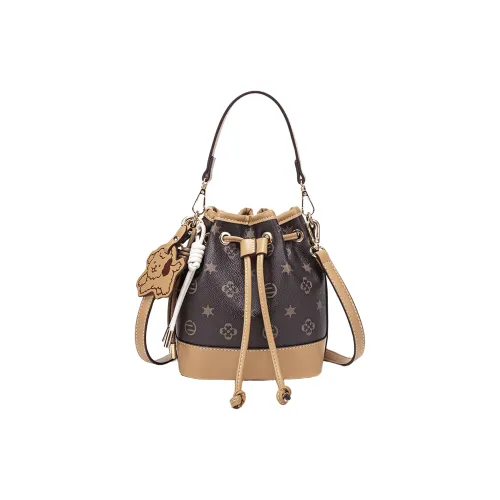 CARTELO ПУ (полиуретан) с полиэстером сумка через плечо стандартная женская коричневый