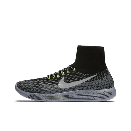 Nike LunarEpic Flyknit Амортизация Противоскользящее покрытие Устойчивость к истиранию Низкий топ Беговые кроссовки Женские Серый