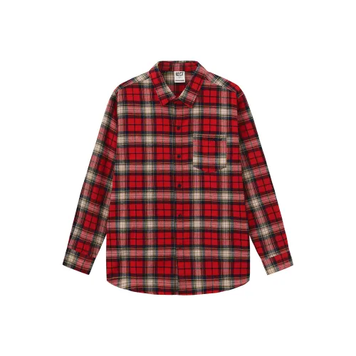 HELIPORT Red Unisex Shirts HELIPORT Красный Унисекс Рубашки