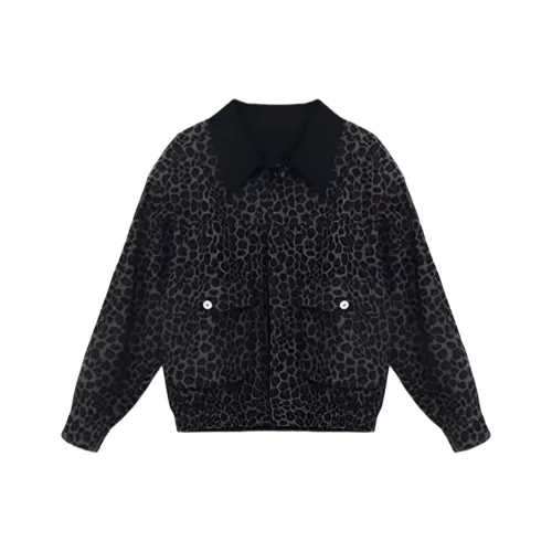 ZEKIKO STUDIO Леопардовый принт Пальто Женские Куртки