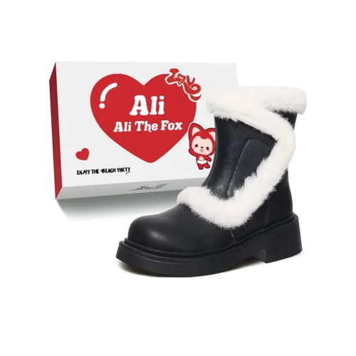 Али Тх Фокс Эксклюзивный Круглый Носок Плюшевый Наклеенный Короткий Сноубутсы Женские