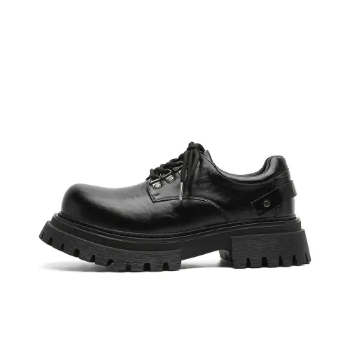 WANGJUE Повседневные кожаные туфли низкий топ черные мужские