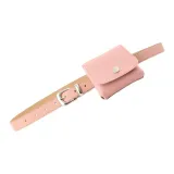 Розовый + Серебряный Застежка + Сумка