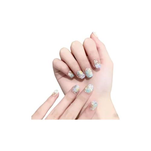 XNTX Заплатки для ногтей Ногти Art Заплатки для ногтей False Nail Короткий Квадрат Прохладный Color Series Телесный Coquette