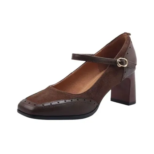 CIELMODE Грубый каблук Туфли Мэри Джейн Женские