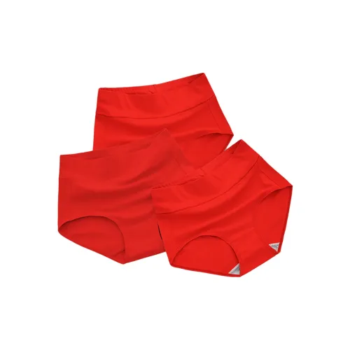 LOUGHNEA Красный 3 упаковки Женские трусики-бикини