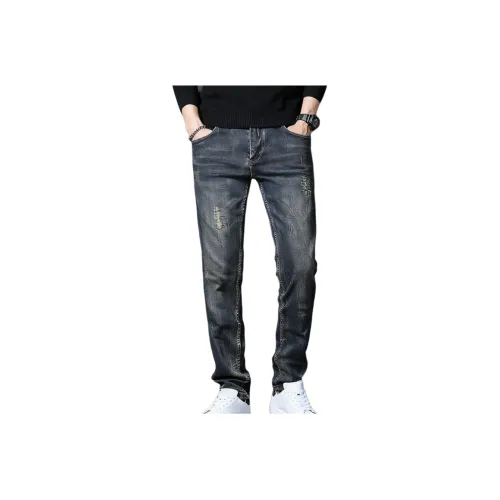 H 75 Винтажный синий Мужские Джинсы