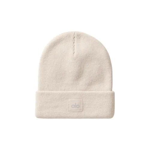 Alo Yoga Смесовая шерсть Шапки-бини Унисекс Экрю