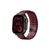 Бордовый-Shark Pattern Magnetic Silicone Strap