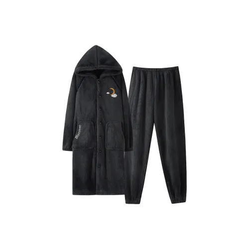 CAOBENCHUSE Черный мужской комплект пижам