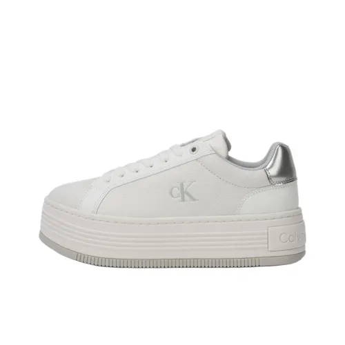 CKJ CALVIN KLEIN JEANS Низкие кроссовки для скейтбординга Женские Белые