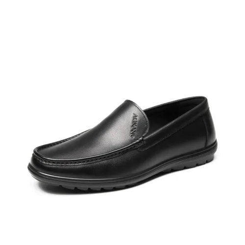 AOKANG Лоферы с резиновой подошвой черные мужские