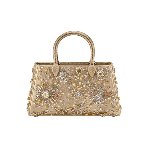 BVLGARI Кристальная сумка женская золотая