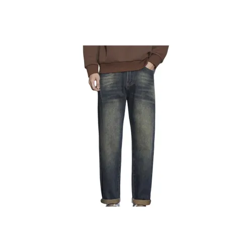 STRONG DREAM Винтажный синий Осенний Зимний Новинка Мужские Джинсы