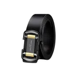 WYK-123 Металлическая застежка + Черный кожаный ремешок