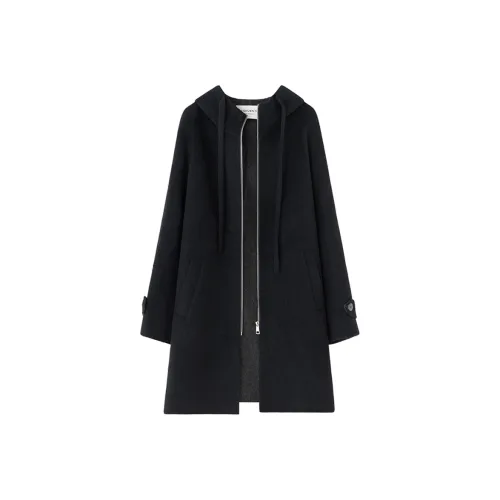 SOON FLOWER Темно-синий женский пальто