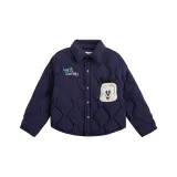 Темно-синий пуховик