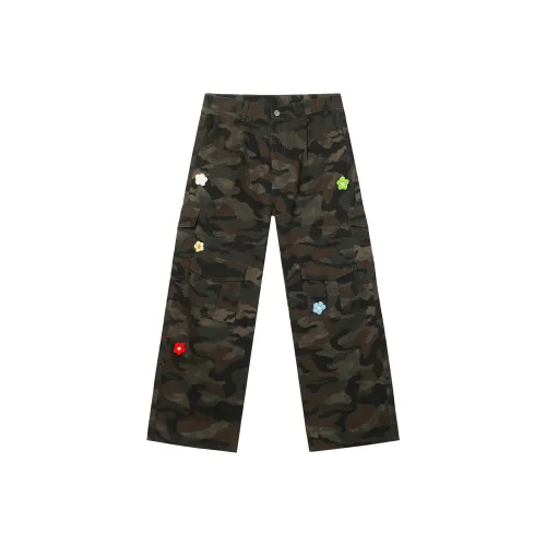 BIPOLAR Лесной Камуфляж Унисекс Карго Брюки
