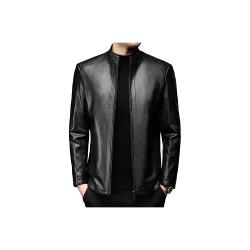 27DESHENGHUO Кожаная куртка мужская