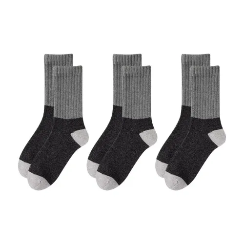 MADALLO [3 упаковки] 3 черные мужские носки MID до икры