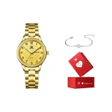 Браслет из нержавеющей стали золотого тона в праздничной коробке + браслет