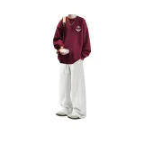 Три горы, красный свитшот + обычный, бело-серые, повседневные штаны