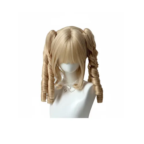 Northward Incline Лолита Белый золотой Кукла LIKE Feel Женская Перука Заколка-краб Съемный Два хвостика Роман Кудрявый