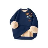 [Thickened Sherpa] Темно-синий Синий (Средний Полная ширина плеча Логотип на левом плече)