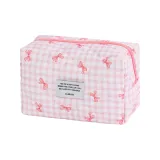 Светло-розовый плед, бант, сумка-подушка, размеры 18*9*11