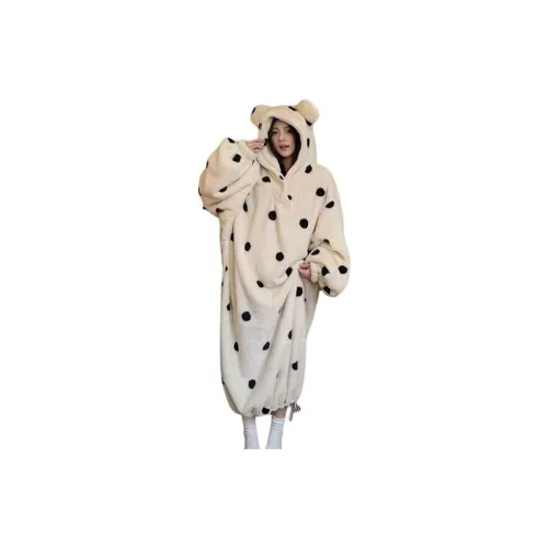 Dippanis С капюшоном Точка Сон Сиреневый Женские Банные халаты