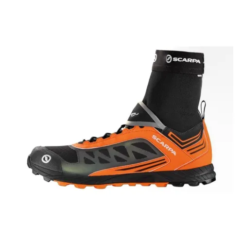 SCARPA Амортизирующие противоскользящие высокие беговые кроссовки для мужчин черные и оранжевые