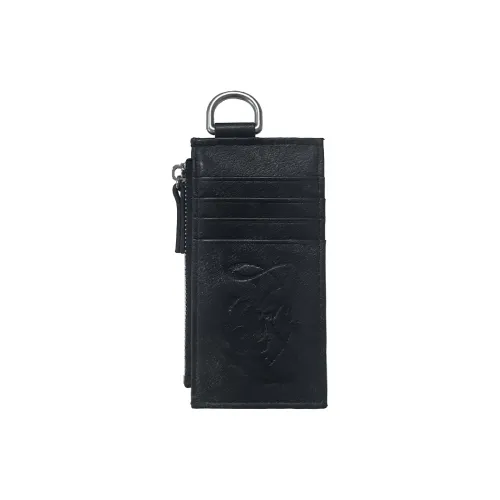 J CAESAR STUDIO Картхолдер из лощеной коровьей кожи стандартный унисекс черный