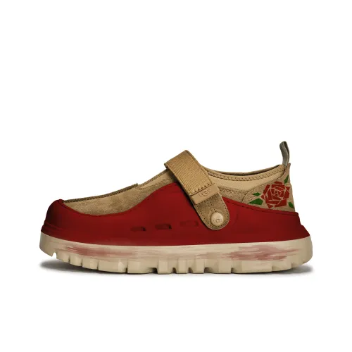 UGG PeakMod Lowcut 811 Manufacturing Geometric Rose Low Top Casual Shoes Men's Chestnut Red Brown