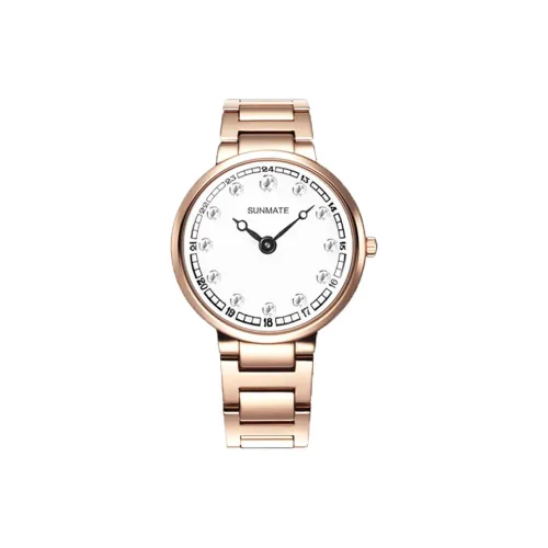 SUNMATE Кварцевый механизм стальной ремешок женские часы многоцветный циферблат