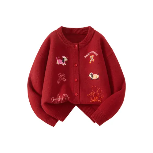 Disney [Thickened Thermal] Solid Color Red KIDS Свитера